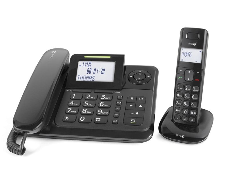 Doro Comfort 4005 Phone Dect/Analógico Black Identificador Llamadas