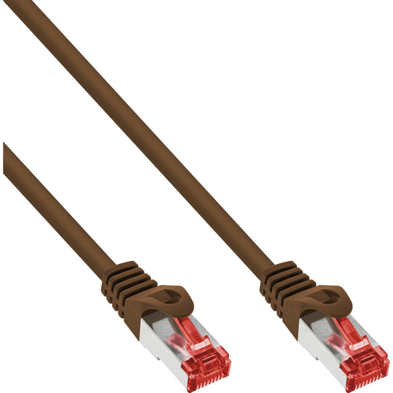 Inline Network Cable S/FTP Pimf CAT.6 250MHZ Pvc Brown Cobre 0.25M