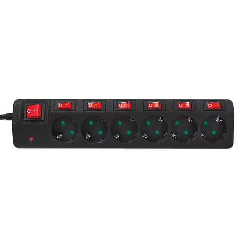 Logilink LPS233 Base Múltiple 1,5M 6 Salidas AC Indoor Black — image 1