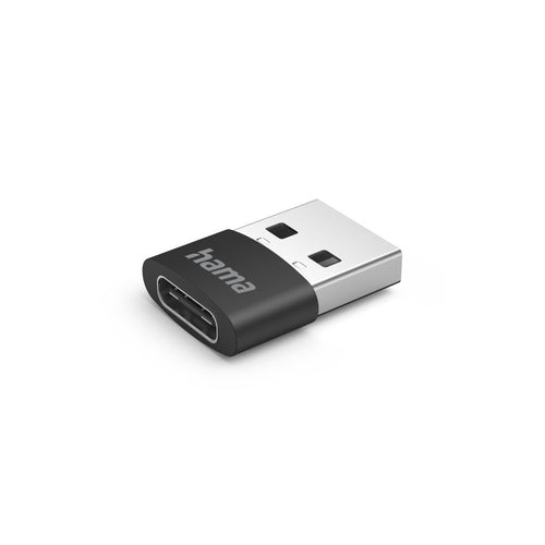 Hama Adapter USB a USB C (480Mbps, USB 2.0, Double Screen Compatible With Tablets, Phones Universal Colour Bla — image 1