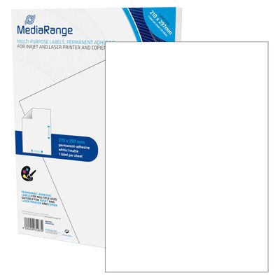 Mediarange MRINK140 Label Self-adhesive White Permanente 50 Pieces