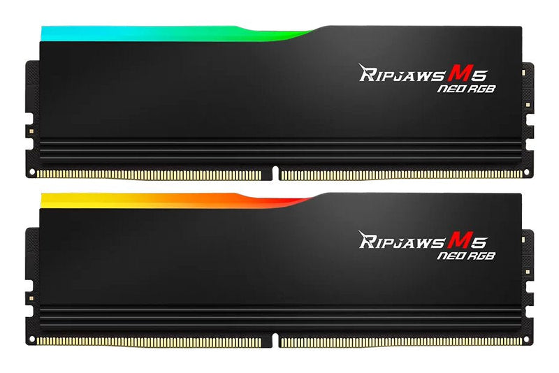 G.skill Memory 32GB DDR5-6000 2X 16GB Kit Dual, RAM Black F5-6000J2836G16GX2-RM5NRK, Ripjaws M5 Neo Rgb, AMD E