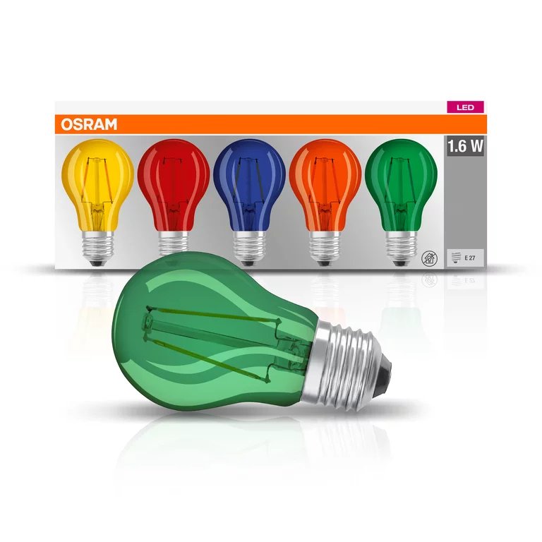 Osram LED Lámparas Star Décor Classic a E27 2,5W Colours 5 Units
