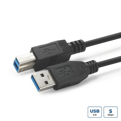 Microconnect USB3.0AB05B USB Cable USB 3.2 Gen 1 (3.1 Gen 1) 0,5M USB a USB B Black — image 1
