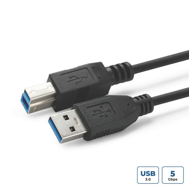 Microconnect USB3.0AB05B USB Cable USB 3.2 Gen 1 (3.1 Gen 1) 0,5M USB a USB B Black