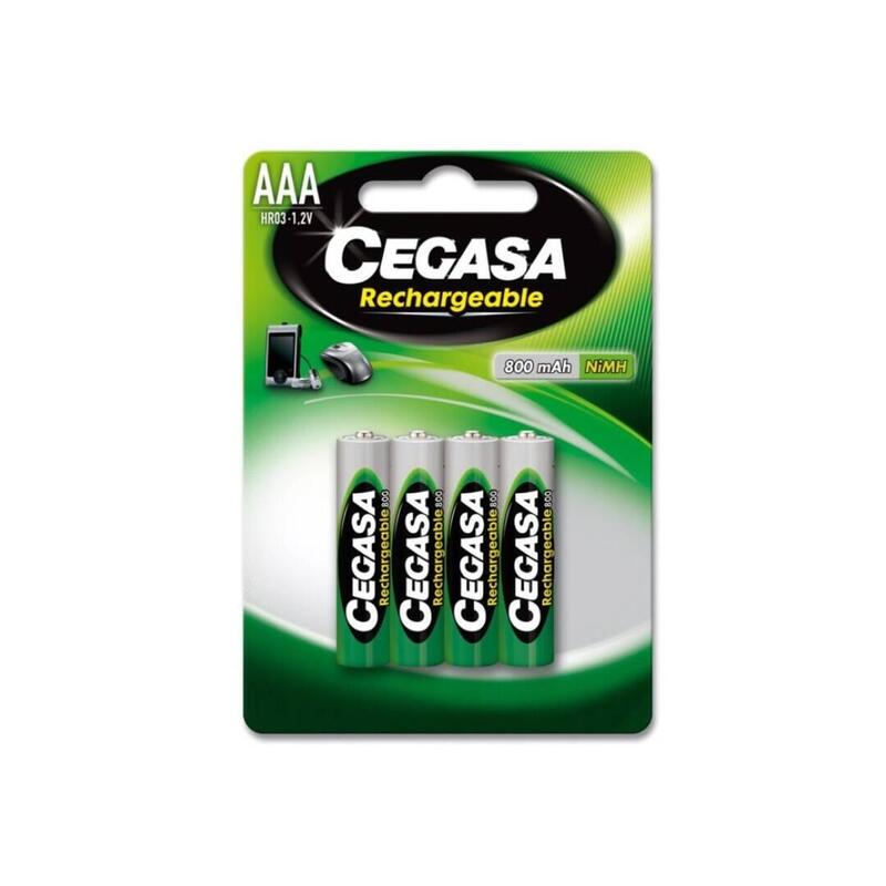 Cegasa Battery Rechargeable HR03 800MAH 1 2V BL.4 Units