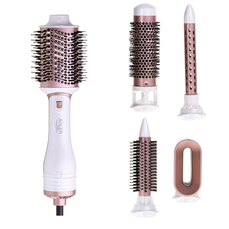 Adler Brush Hair Styler 5 1 Ad 2027, Número Niveles Calefacción 2, 1200W, White Perla, Oro Pink