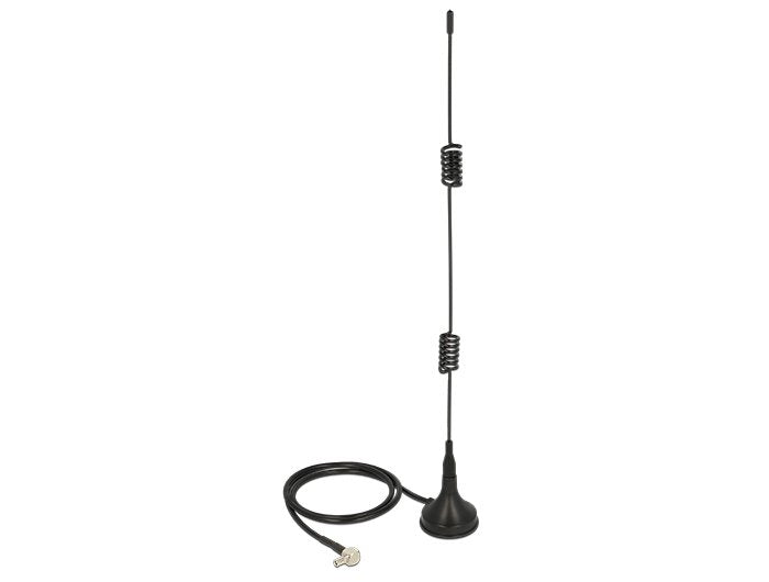 Delock Antenna LTE Male TS-9 90° 2 - 3 dBi Omnidirectional Fixed With Base Magnética And Cable Connection RG-1
