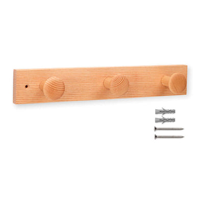 Inofix Colgador Wood Fresno 3 Pomos With Textura Natural — image 1