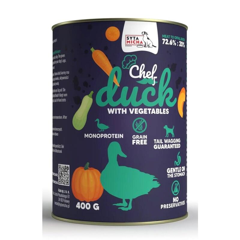 Syta Micha Comida Húmeda Perros Chef Duck With Vegetables 400G
