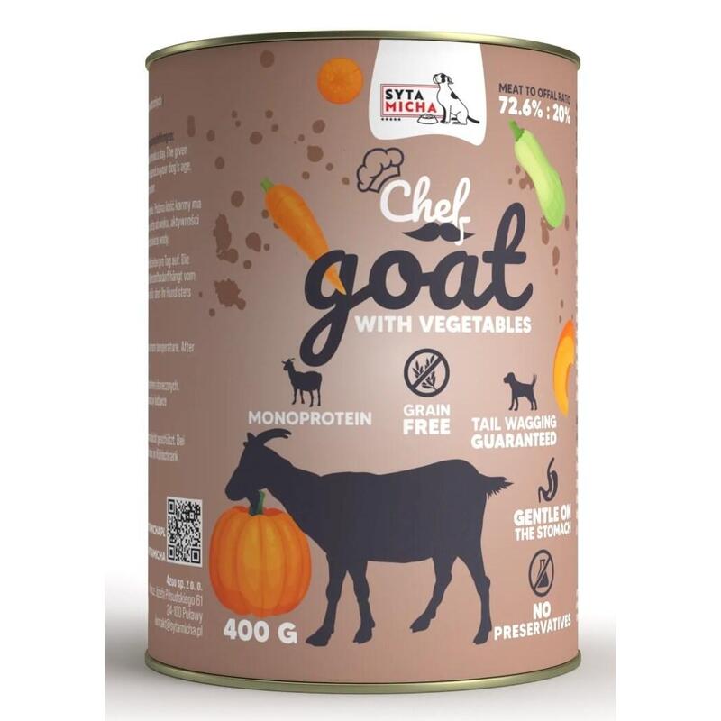 Syta Micha Comida Húmeda Perros Chef Goat With Vegetables 400G