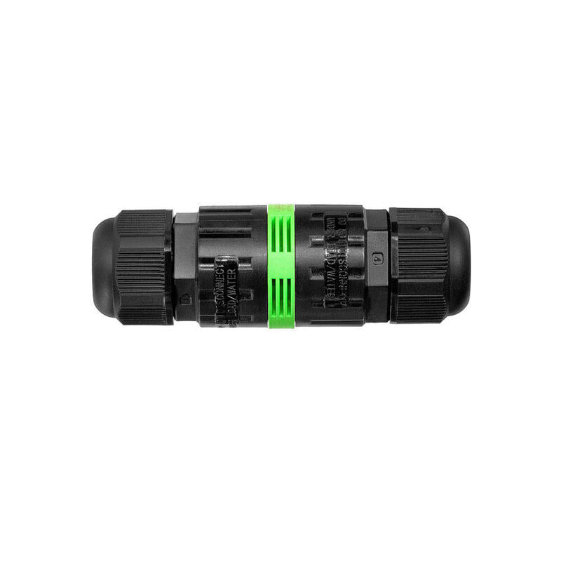 Connector Estanco IP68 Lineal 2 Polos + Tierra