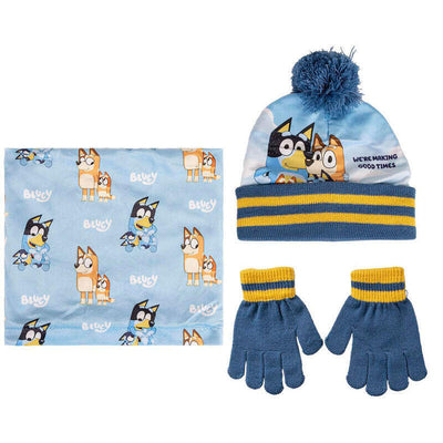 Set Kids Gorro Gloves Braga Cuello Bluey — image 1