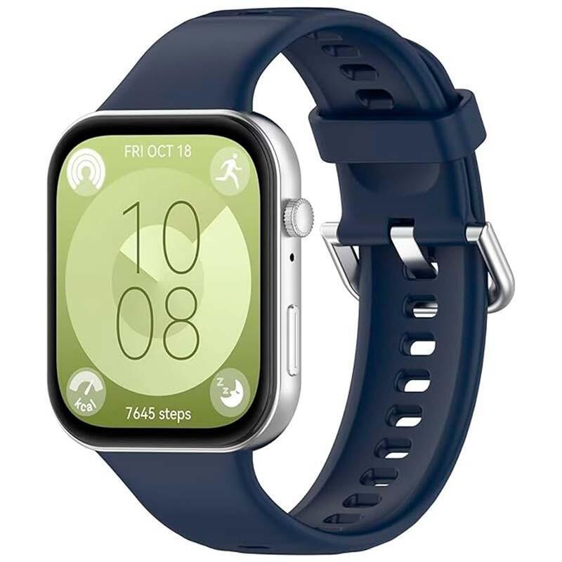 Strap Silicone Huawei Watch Fit 3 Blue Oscuro