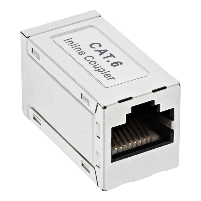Inline Adapter CAT.6, Completamente Blindado, Metal 2x RJ45 F/F, 1:1