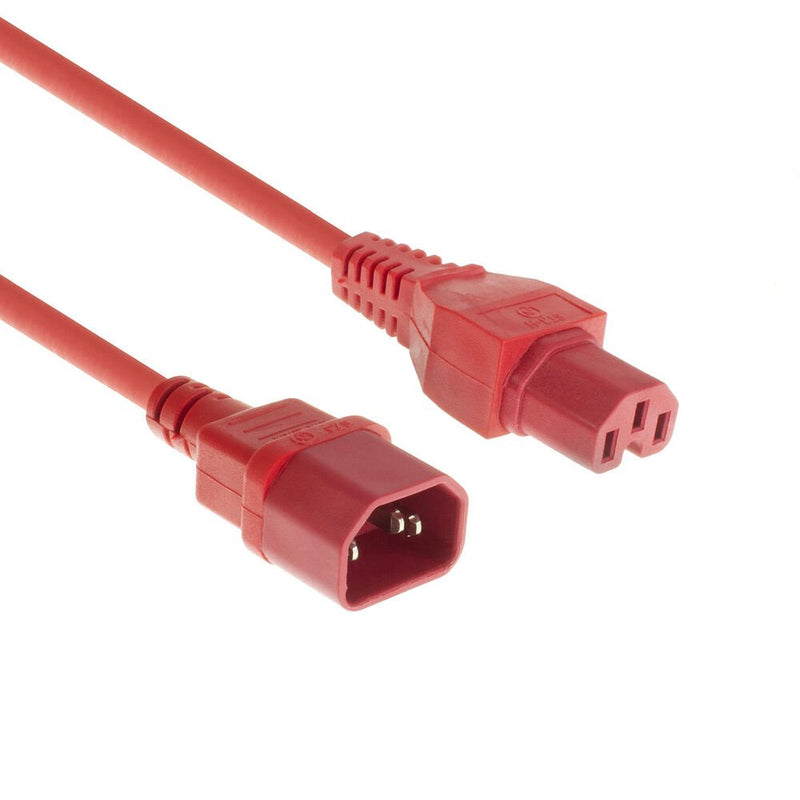 Powercord C14 - C15 Red 2.5M