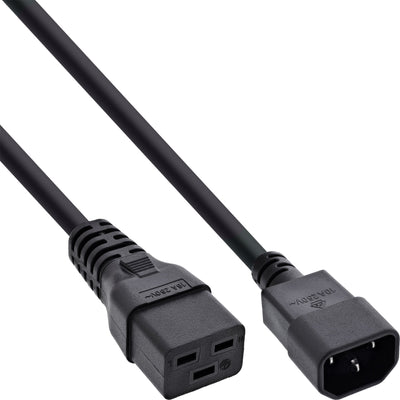 Inline Power Adapter , IEC-60320 C14 a C19, 3X1,5MM², Max. 10A, Black 1M — image 1