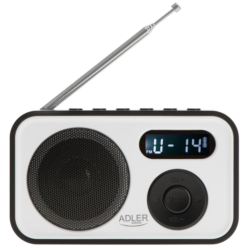 Adler Ad 1906 Digital Radio, Pll Am Fm, White Black