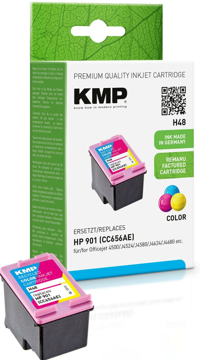 Kmp Ink Compatible HP 901 H48 Cyan Magenta Yellow 1 Pieces — image 1