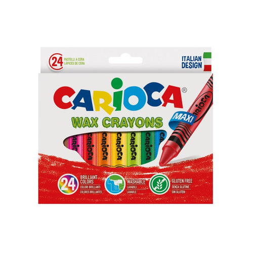 Carioca Maxi Pack 24 Ceras - Colours Brillantes - Lavables - Body Ø 12MM - Varios — image 1