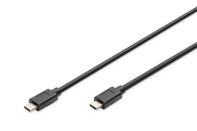 Assmann Electronic 1M, 2x USB-C USB Cable 3.2 Gen 2 (3.1 Gen 2) USB C Black — image 1