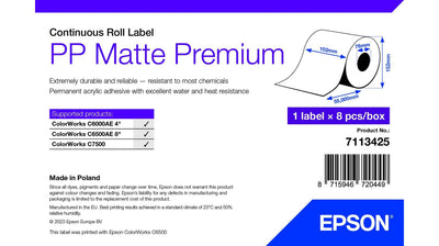 Epson 7113425 Label Printer White Label Printer Self-adhesive — image 1