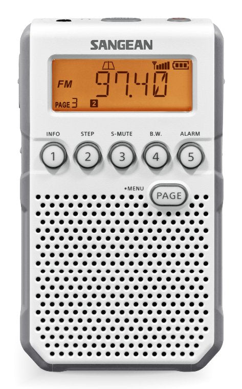 Sangean DT-800 White Radio Digital Bolsillo Am Fm With Rds Screen LCD Battery Rechargeable — image 1