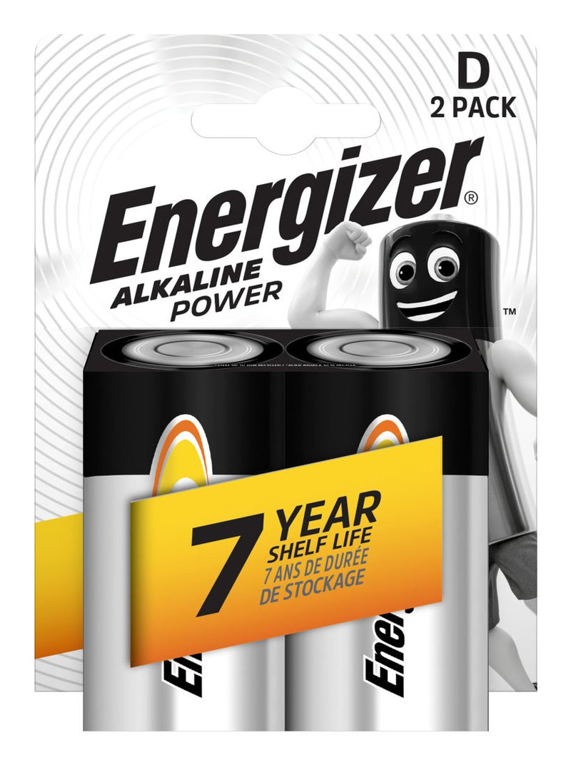 Energizer Alkaline Power Batteries Alcalinas D LR20 BLISTER*2