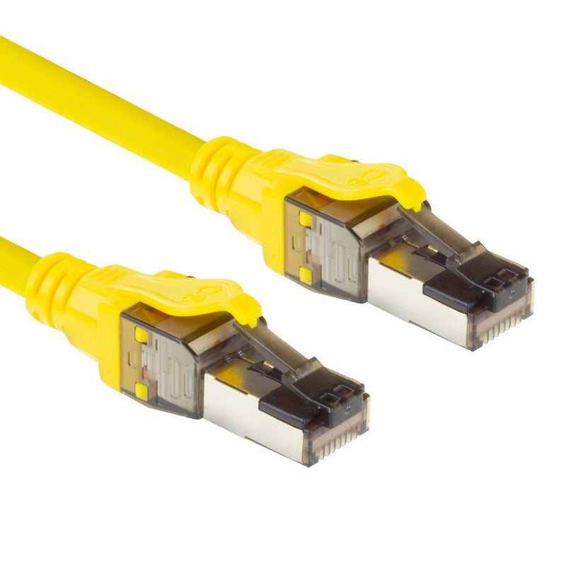 Yellow 5 Meter SFTP CAT.8 Patch Cable Snagless With RJ45 Connectors