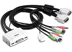 Trendnet KVM Switch 2-PORT DVI/USB/Audio With Kabeln