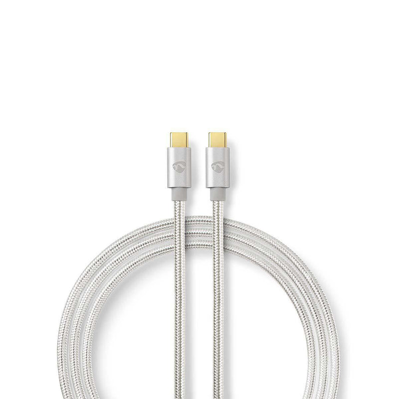 Nedis USB Cable USB 3.2 Gen 1 Usb-c™ Connector Male 4K@60HZ 5Gbps Chapado Oro 1.00M Round Trenzado / Nylon Alu