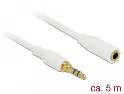 Delock 85591 Cable Audio 5M 3,5MM White — image 1
