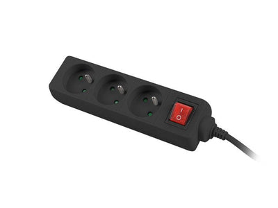 Lanberg PS1-03E-0150-BK Base Múltiple 1,5M 3 Salidas AC Indoor Black — image 1