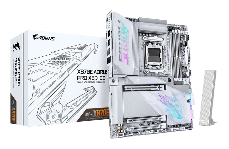 Gigabyte Motherboard GA-X870E a Pro X Ice (AM5) (d) X870E a Pro X Ice