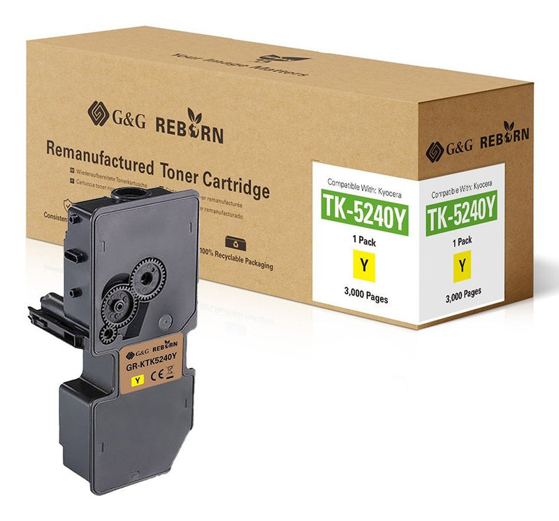 G&g Reborn-toner Compatible With Kyocera TK-5240Y