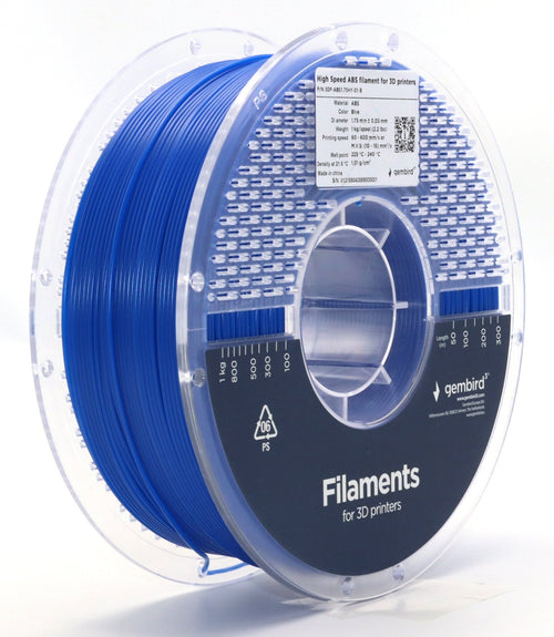 Gembird High Speed Abs Filament Blue 1.75MM 1KG — image 1