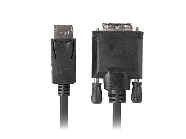 Lanberg Cable DisplayPort(m) V1.2-DVI-D(M)(24 + 1) 1M Black Dual Link