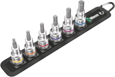 Wera 05003996001 Set Of Plugs Key Tubo Black Set Of Plugs 1/2, Métrico, 6 Heads 4,5,6,8,10MM — image 1