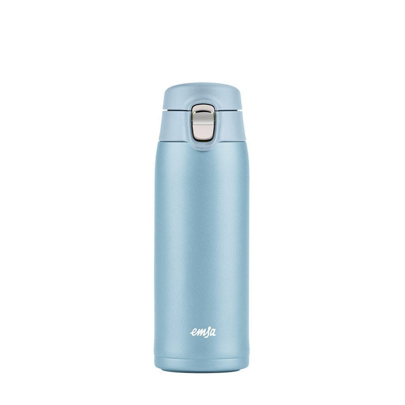 Emsa Mug Thermal Ligera Travel Mug Blue Claro, 0,4 Litros, Cover Abatible N2151800
