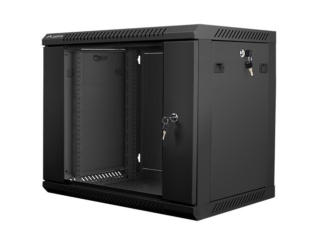 Lanberg Cabinet Mural WF01-6409-10B Black 19 9U IP20 600X450X501MM Up To 60KG Charging Accesorios Assembly