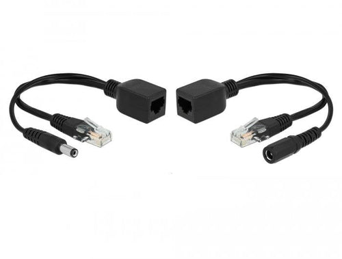 Delock Passives PoE Adapter Set RJ45 DC 5,5 X 2,1MM — image 1