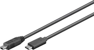 Goobay USB Cable -c 2.0 USB Mini-b 2.0 0.50M Black — image 1
