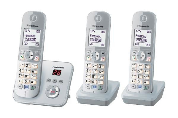 Panasonic Phone KX-TG6823 Dect Identificador Llamadas Silver White