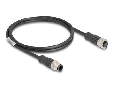 Delock 80803 Cable M12 Codificado a 8 Pin Male a Female Pvc 1M — image 1