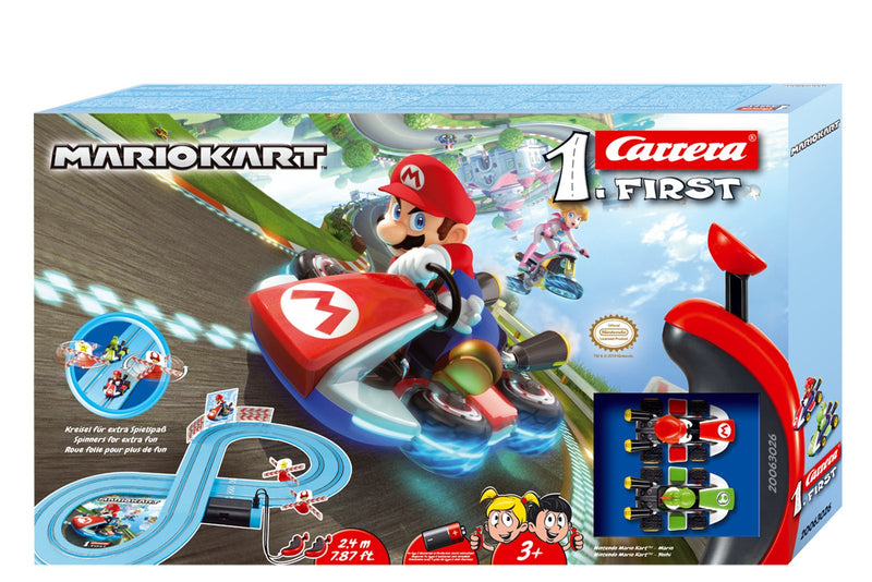 Carrera Pista Nintendo Mario Kart, Includes 2 Coches (mario And Yoshi) 2,4 Metres