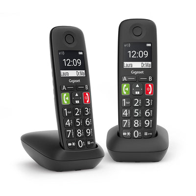 Gigaset E290 Duo Terminal Phone Analógico Identificador Llamadas Black — image 1
