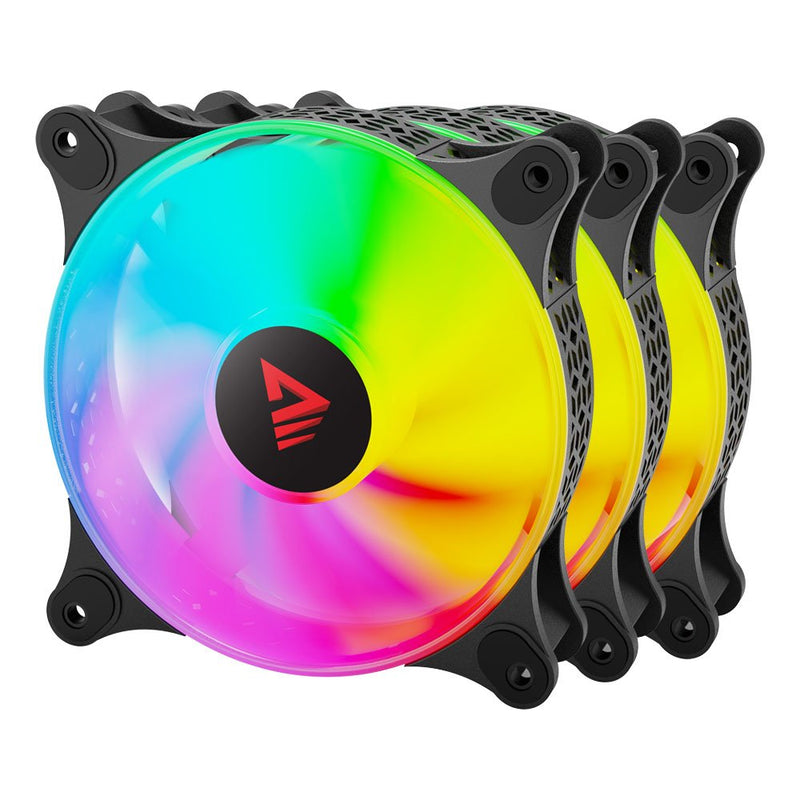 Savio Set Of 3 Fans ARGB Blast 3 X 120MM 3 Pines 5V 4 Pines 12V