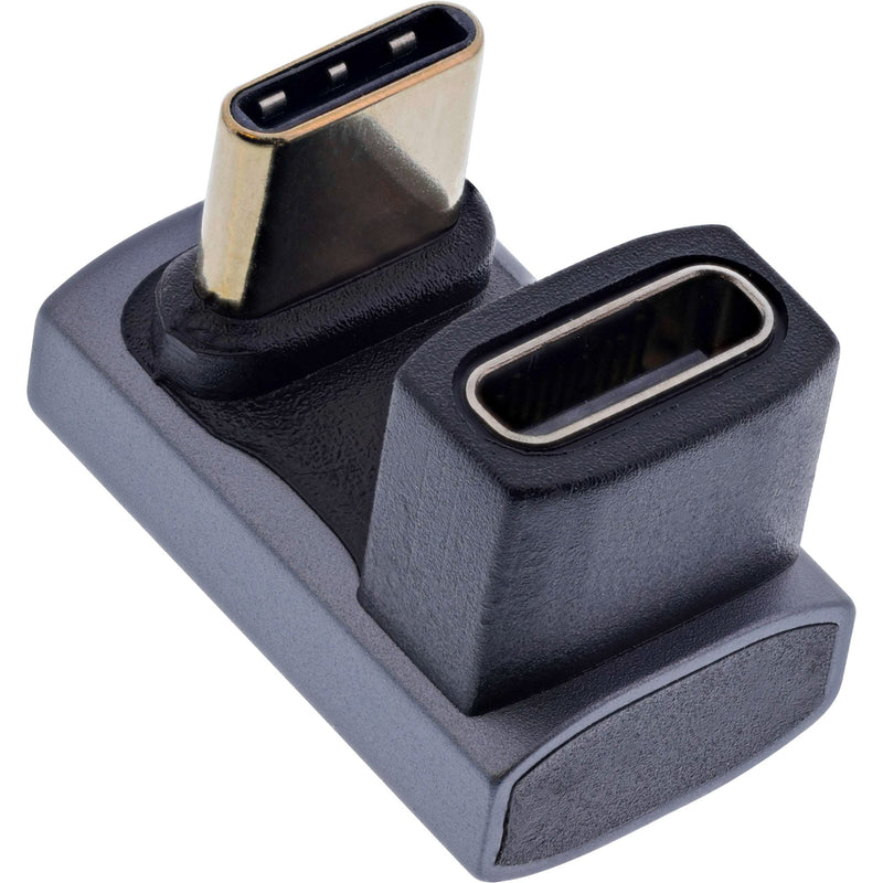 Inline® USB4 Adapter, USB-C Male/Female 180°, Aluminium, Grey