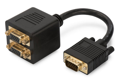 Digitus Cable Divisor Splitter VGA a X2 VGA M/H Black AK-310400-002-S — image 1