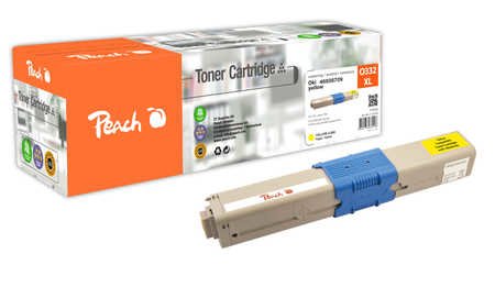 Peach Toner Oki C332XL 46508709 Yellow Remanufacturado